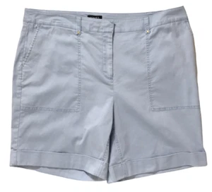 14 Jones New York Cuffed HiRise Shorts Moonstone Blue Modern Essentials - Picture 1 of 10