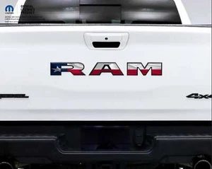 1500 RAM Tailgate Letters Overlay Decals Texas Flag Fits 2009-2026 Trucks - Bild 1 von 4