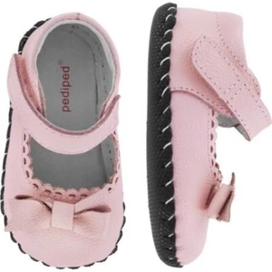 Pediped Originals Betty Mary Jane Baby Shoes Pink Leather Sz:0-6months (US 2.5) - Picture 1 of 8