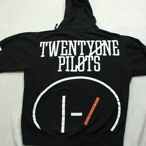 Twenty One Pilots Hoodie Mens XL Black Pullover TOP Logo Band Graphic Fleece - Picture 1 of 9