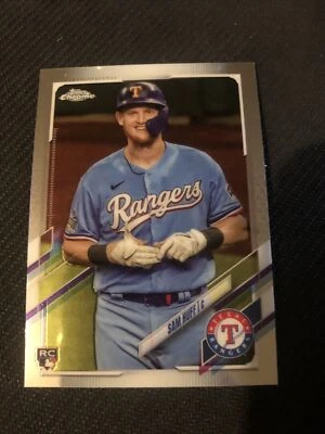 2021 Topps Chrome Rookie SAM HUFF #81 RANGERS RC - Image 1 of 2