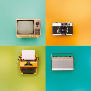 Rompecabezas Clementoni Frame Me Up: Vintage Electronics 250 piezas - Imagen 1 de 2
