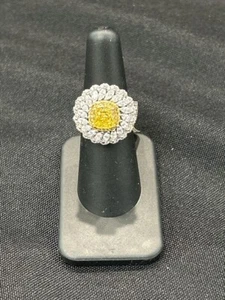 Anna Zuckerman .925 Ring, Yellow/White Crystalline Sz 6.5 (CCS016123) - Picture 1 of 3