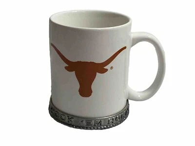 University of Texas Longhorns Coffee Mug Longhorns Hook 'Em Horns Metal Band - Image 1 of 4