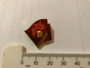 USSR, CCCP, Soviet, Russian Military Badge - Lenin on Red Flag with Flame Emblem - Picture 1 of 1