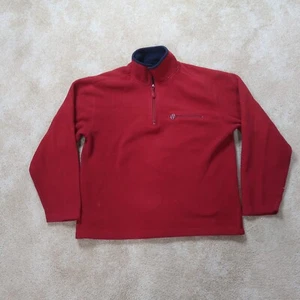 Vintage Gap Half zip Fleece Sweatshirt Mens large Red Long Sleeve - Picture 1 of 11