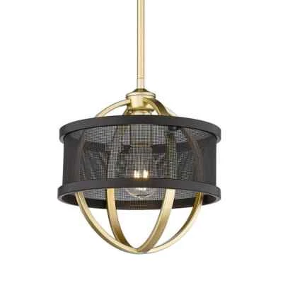 Mini colgante de oro olímpico Golden Lighting Colson de 1 luz Foto 1 de 4