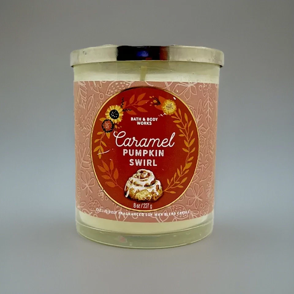 Caramel Pumpkin Swirl Scented Candle [Bath & Body Works/White Barn] - Image 1 of 1