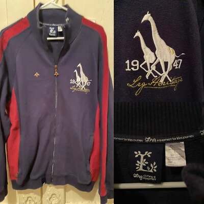 Chaqueta de pista Lifted Research Group LRG Heritage 1947 camel Y2K de colección grande para hombre Foto 1 de 4