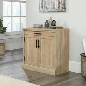 SAUDER Accent Cabinets 31.26"WLight Wood Composite 1-Drawer 1-Shelves Prime - Picture 1 of 11