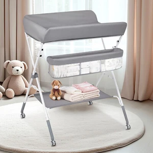 4-in-1 Baby Changing Table w/ Storage Basket Adjustable Infant Diaper Station - Picture 1 of 8