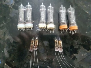 IN-16 NIXIE TUBES SET FOR CLOK USED 100% TESTED ! Lot of 6pcs+(4pcs IN-3 FREE)! - Picture 1 of 2