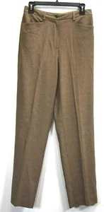 Liz Claiborne Womens Houndstooth Flat Front Straight Leg Work Wear Chino Pants 8 - Picture 1 of 6