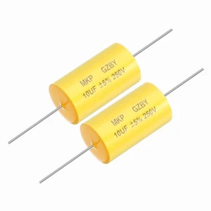 2Pcs Condensatore Divisore di Frequenza 10uf, Crossover Altoparlante Audio Assiale 250V - Foto 1 di 6