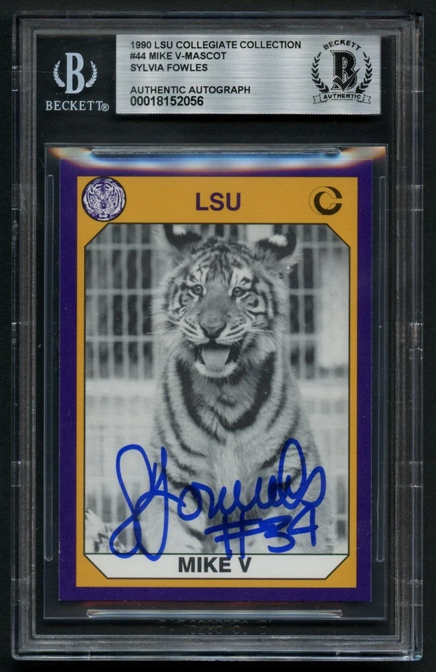 Sylvia Fowles signed autograph 1990 LSU Collegiate Collection Card BAS Slabbed - Image 1 of 2