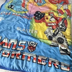 Vintage Transformers Ultra Magnus/Blaster Kids Sleeping Bag No Zip/Fabric Tears - Picture 1 of 21