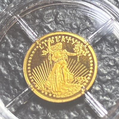 2003 American Mint World's Smallest Gold Coin Series Double Eagle .585 gold 11mm - Image 1 of 4