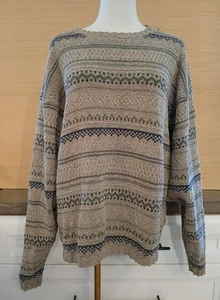 Herren Vintage Pullover Baumwollmischung Made in USA Unisex Größe Large kleiner Fehler - Bild 1 von 12