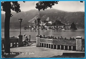 Novara Lago d'Orta Isola 1968 FG cartolina vintage postcard postkarte MA2206 - Imagen 1 de 2