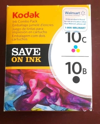 KODAK 10C COLOR 10B BLACK IN CARTRIDGE COMBO NEW IN BOX - Image 1 of 4