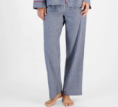 Pantalones de franela de algodón Charter Club cuadros guinga talla mediana Foto 1 de 4