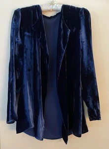 1920’s Royal Blue Handmade Women’s Velvet Jacket - Picture 1 of 2