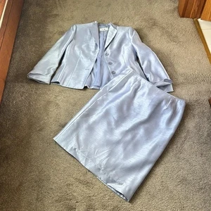 Le Suit Lavendel Zweiteiliges Blazer & Rock Set GRÖSSE 10 - Bild 1 von 11