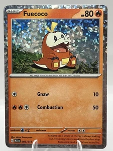 Fuecoco 002/015 McDonald's 2023 Holo TCG Pokemon Card LP - Picture 1 of 2