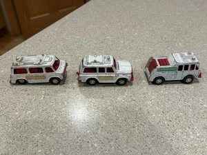 3 1969 Tootsietoy Die Cast Rescue Ambulance, Rescue Van, & Emergency Truck - Picture 1 of 9