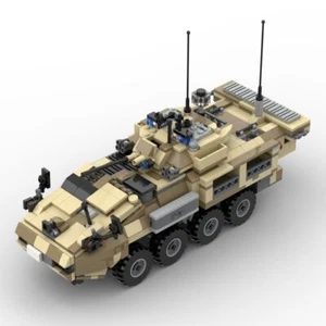 Military WW II Wheeled Armoured Vehicle Tank Model Building Block Puzzle Toys - Picture 1 of 3