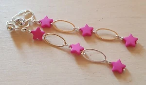 OHRCLIPS CLIPS VERSILBERT LANG STERNE PINK - Bild 1 von 2