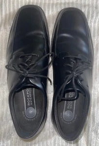 Rockport Mens 11 Waterproof Lace Tie Dress Shoes Black Oxford - Picture 1 of 6