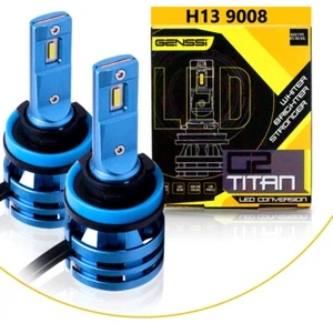 2x G2 H13 9008 LED Headlight Conversion Kit High Low Beam 6000K 5000LM 50W - Bild 1 von 11