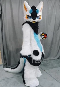 Traje de piel larga Husky perro zorro mascota disfraz carnaval Halloween traje disfraces 17# - Imagen 1 de 3