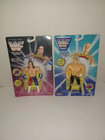 WORLD WRESTLING FEDERATION BRITISH BULLDOG & HUNTER HEARST- BENEMS POSEABLE 1998 Cover