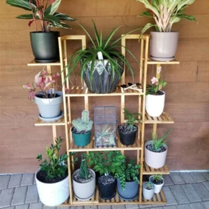 11 Tiers Extra Large Planter Pot Stand Plant Rack Display Shelves Indoor Outdoor - Picture 1 of 12