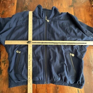 Vintage Kaelin Jacket Women’s Petite XL Navy Blue Full Zip Long Sleeve Pocket - Picture 1 of 15