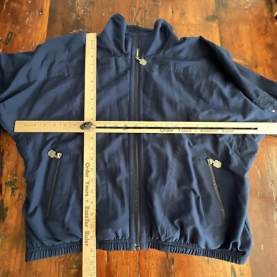 Vintage Kaelin Jacket Women’s Petite XL Navy Blue Full Zip Long Sleeve Pocket - Image 1 of 4