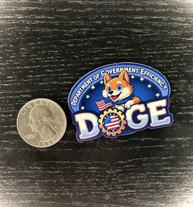 DOGE Department Government Efficiency Small Sticker Decal Musk Trump USA US MAGA - Picture 1 of 1
