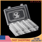 60Pcs Plastic Clear Coin Capsules Case Holder Fit Coins Size 19mm-41mm US Stock