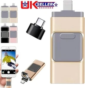 4 in 1 2TB Type USB 3.0 Flash Drive for iPhone Android iPad Memory Photo Stick - Picture 1 of 19