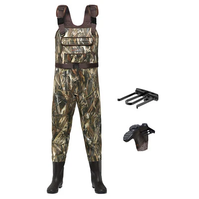 HISEA Neoprene Chest Waders 200G Insulated Bootfoot Fishing Duck Hunting Waders - Image 1 of 4