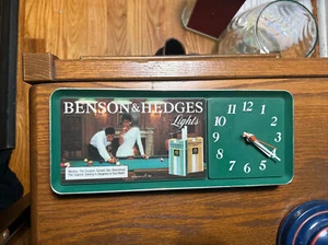 1983 Orologio pubblicitario vintage Benson & Hedges contatore luce - Foto 1 di 7