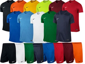 Nike Boys T Shirt Shorts Junior Kids Dri Fit Crew Training Gym Football Top - Picture 1 of 43