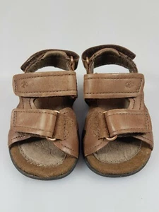 Boys Childrens Timberland Brown Leather Strap Sandals Size UK 4 EU 20.5 - Picture 1 of 3