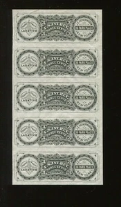 RS121P3 Private Die Revenue Proof on India Strip of 5 Stamps (Bz 528) - Picture 1 of 2