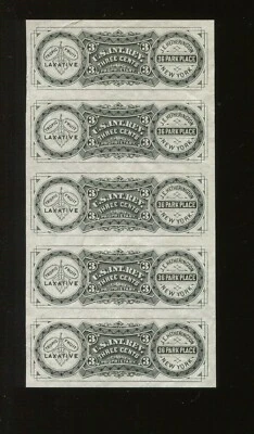 RS121P3 Private Die Revenue Proof on India Strip of 5 Stamps (Bz 528) - Image 1 of 2