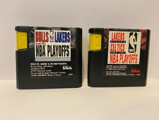 Bundle of 2 Lakers vs. Celtics vs. Bulls & NBA Playoffs (Sega Genesis, 1990)