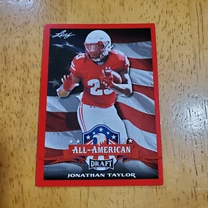 2020 Leaf Draft RED All-American Jonathan Taylor Rookie #74 - Picture 1 of 2