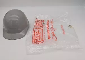 Nuovo vecchio originale gonna Cappello rigido in fibra di metallo E-2W tipo 1 classe E grigio made in USA - Foto 1 di 7